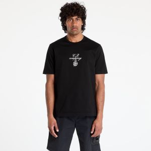 Tričko C.P. Company 30/2 Mercerized Jersey Twisted Embroidery T-Shirt Black S
