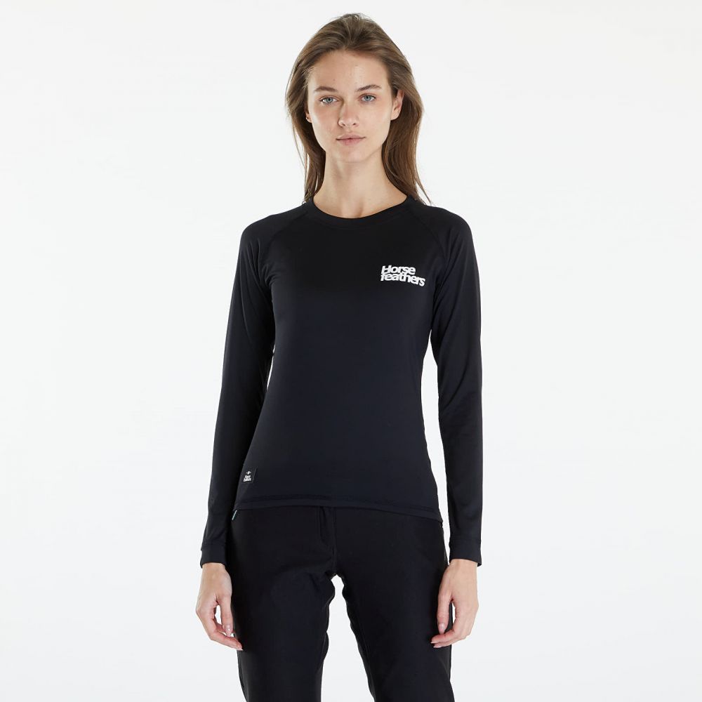 Tričko Horsefeathers Vala Ls Top Black/ White S