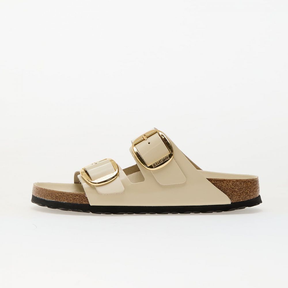 Tenisky Birkenstock Arizona Big Buckle Natural Leather Patent High-Shine Ecru EUR 36