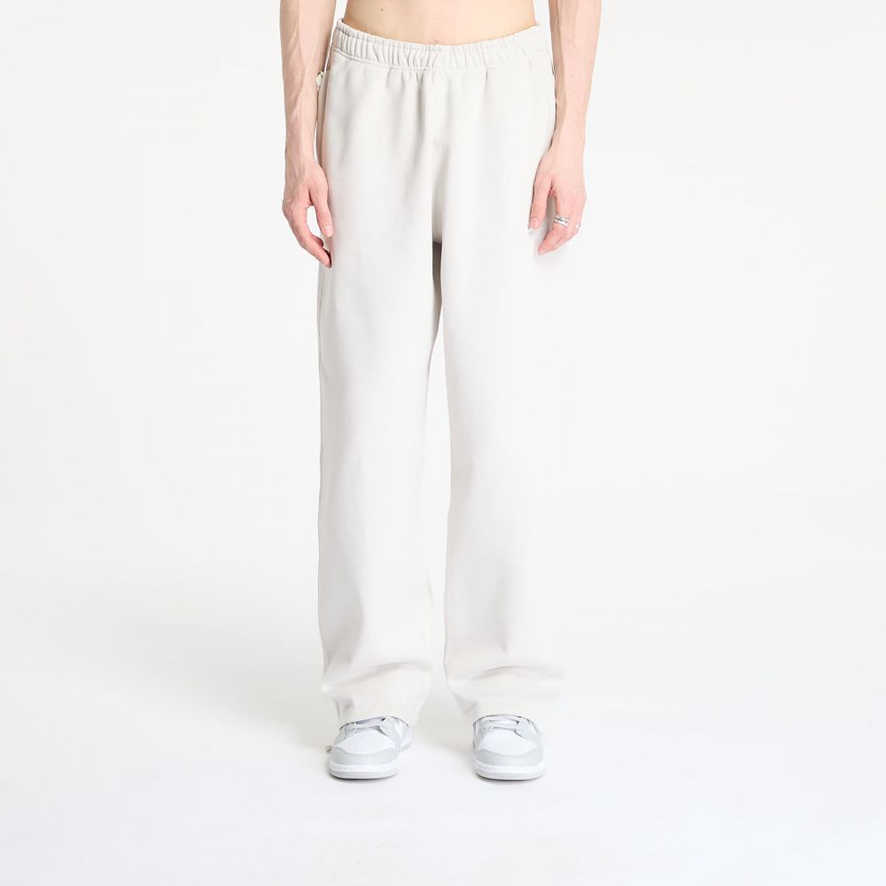 Tepláky Nike Solo Swoosh Men's Open-Hem Fleece Pants Light Bone/ White XL