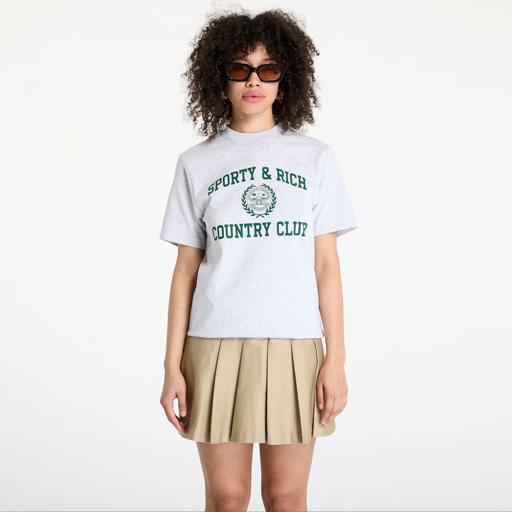 Tričko Sporty & Rich Varsity Crest T-Shirt Heather Gray L