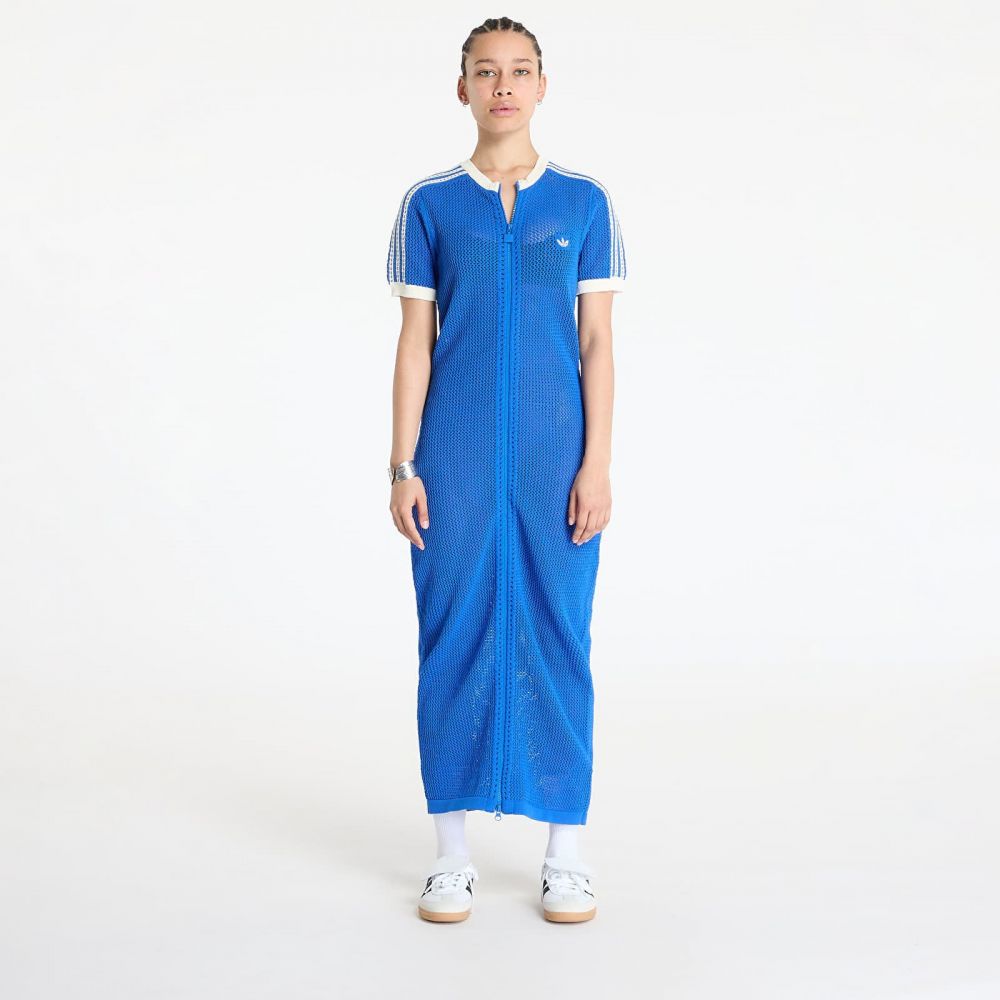 Oblečenie adidas Originals Premium Crochet Dress Blue/ Blue S