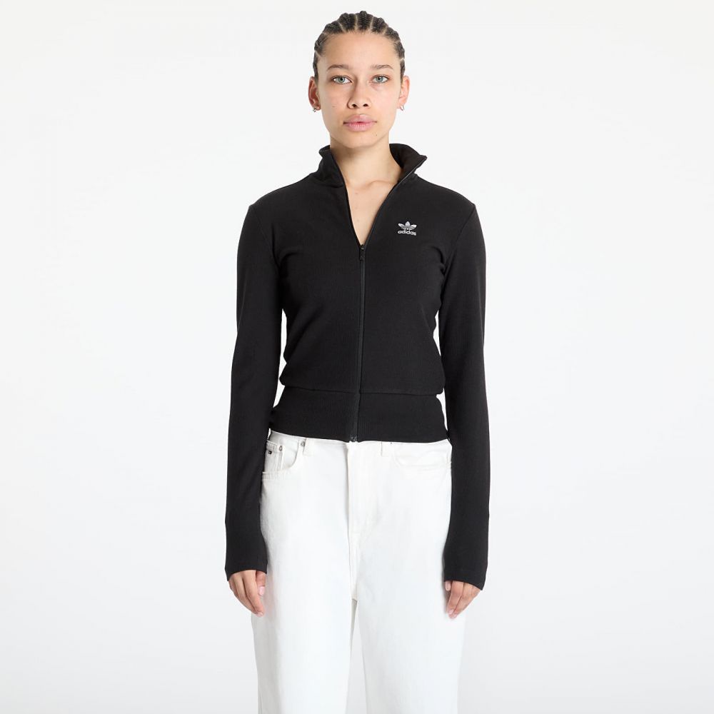 Mikina adidas Essentials Rib Full Zip Tracktop Black/ Black S