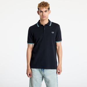 Tričko FRED PERRRY Twin Tipped Fred Perry Shirt Navy/ Mint Blue XL