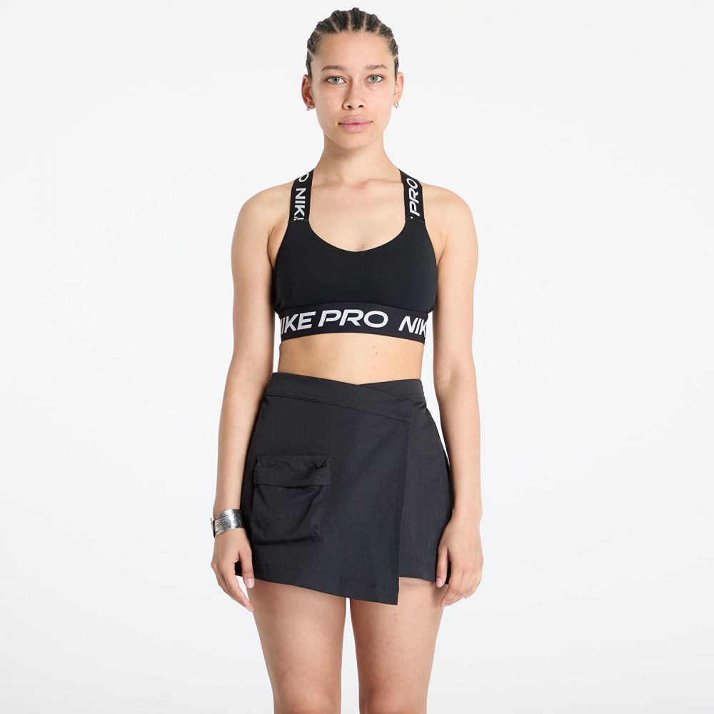 Nike Pro Women's Light-Support Padded Sports Bra Black/ Black/ White L