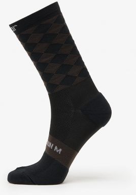 Ponožky SOAR Running Diamond Crew Sock Black/Brown M