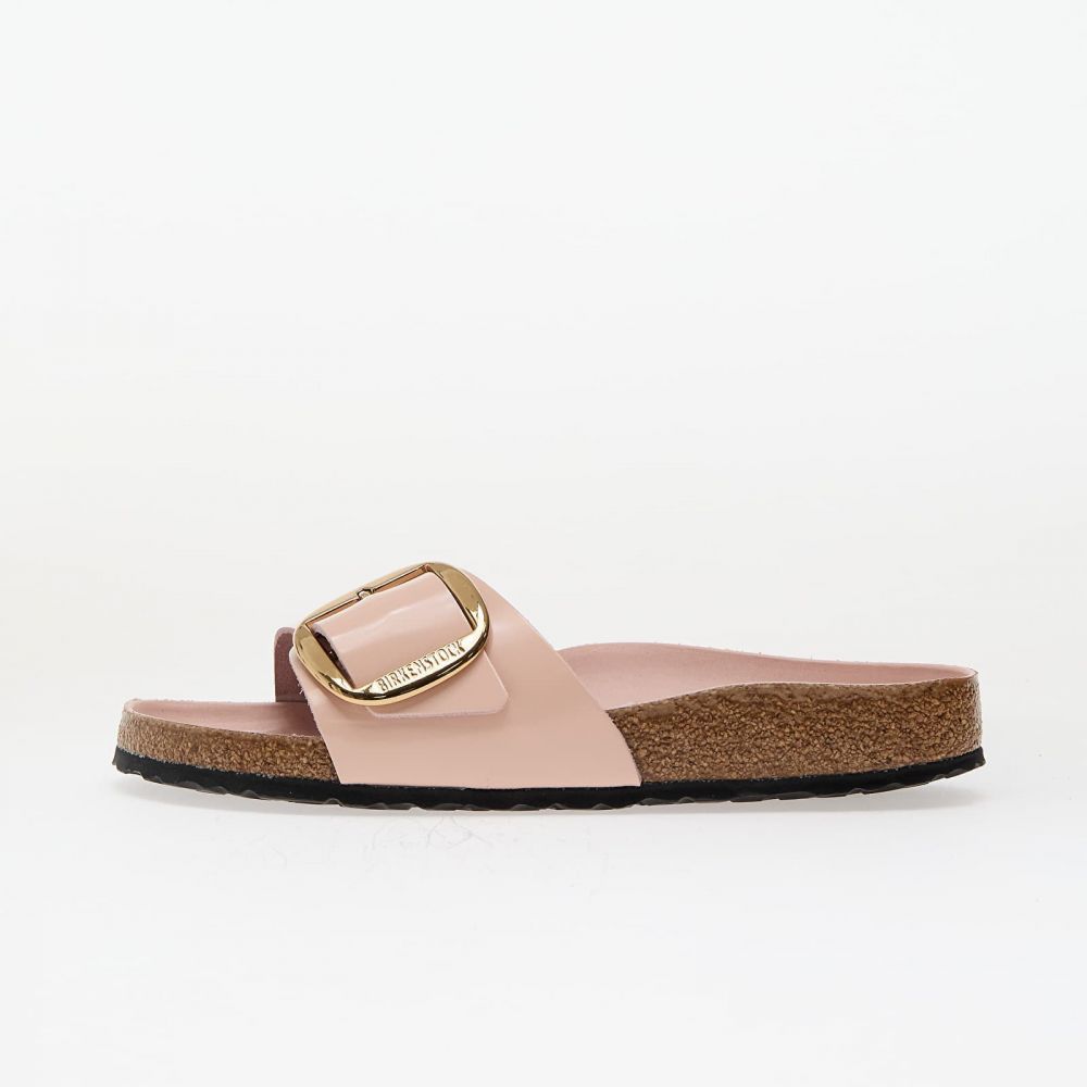 Tenisky Birkenstock Madrid Big Buckle Natural Leather Patent High-Shine Light Rose EUR 37