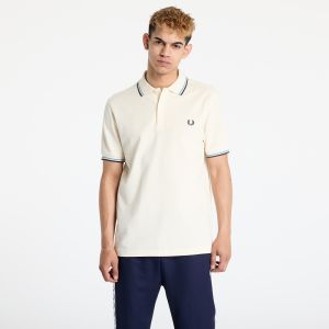 Tričko FRED PERRY Twin Tipped Fred Perry Shirt Ecru/ Sftbl/ Brick M