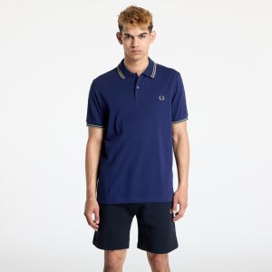 Tričko FRED PERRY Twin Tipped Fred Perry Shirt Blue/ Olive Mint L