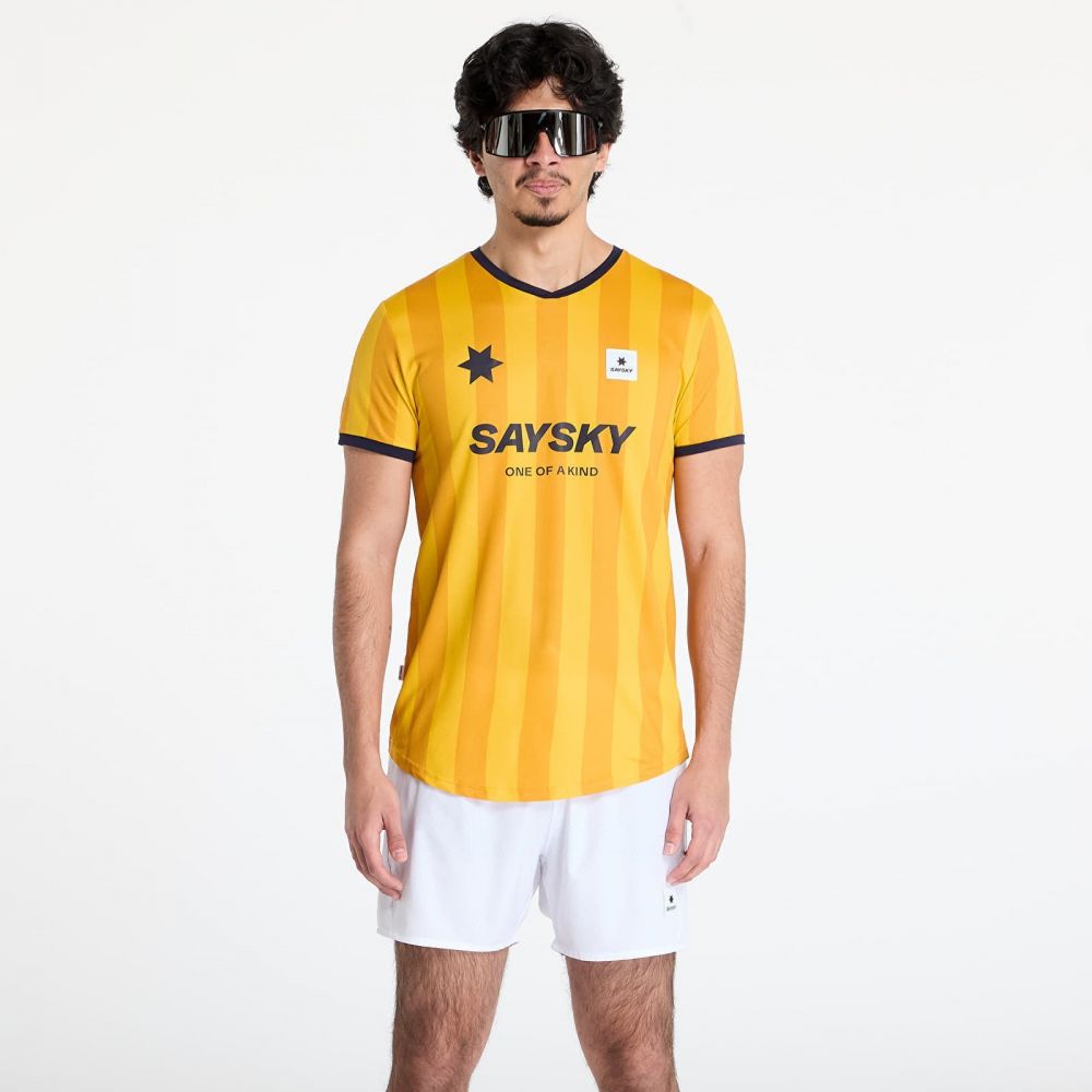 Tričko SAYSKY Stripe Combat T-Shirt Yellow Aop XL