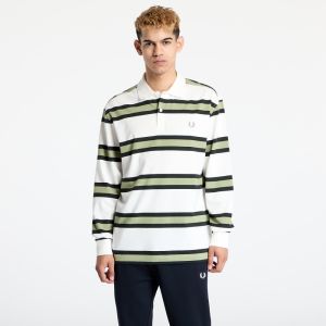 Tričko FRED PERRY Jersey Stripe Polo Shirt Light Ecru L