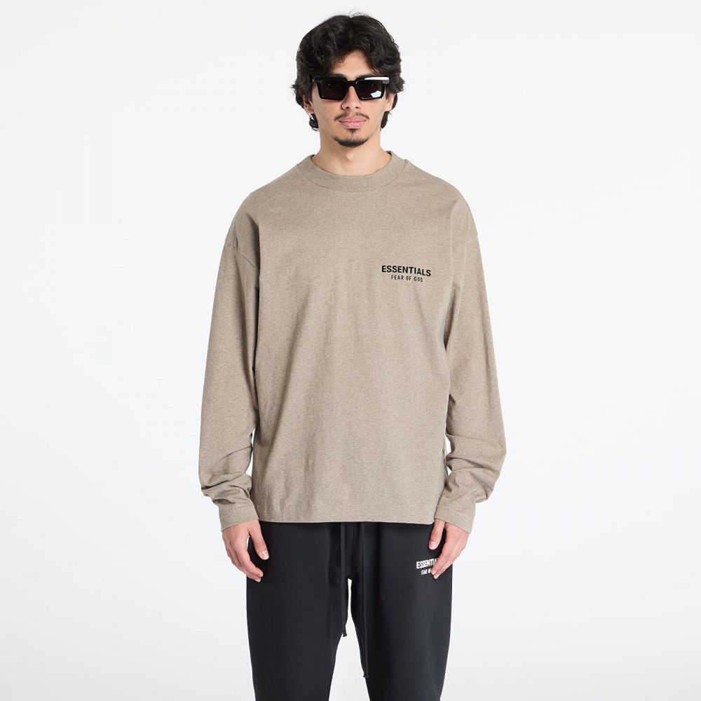 Tričko Fear of God Essentials Classic Fit Long Sleeve Tee Homestead Heather L