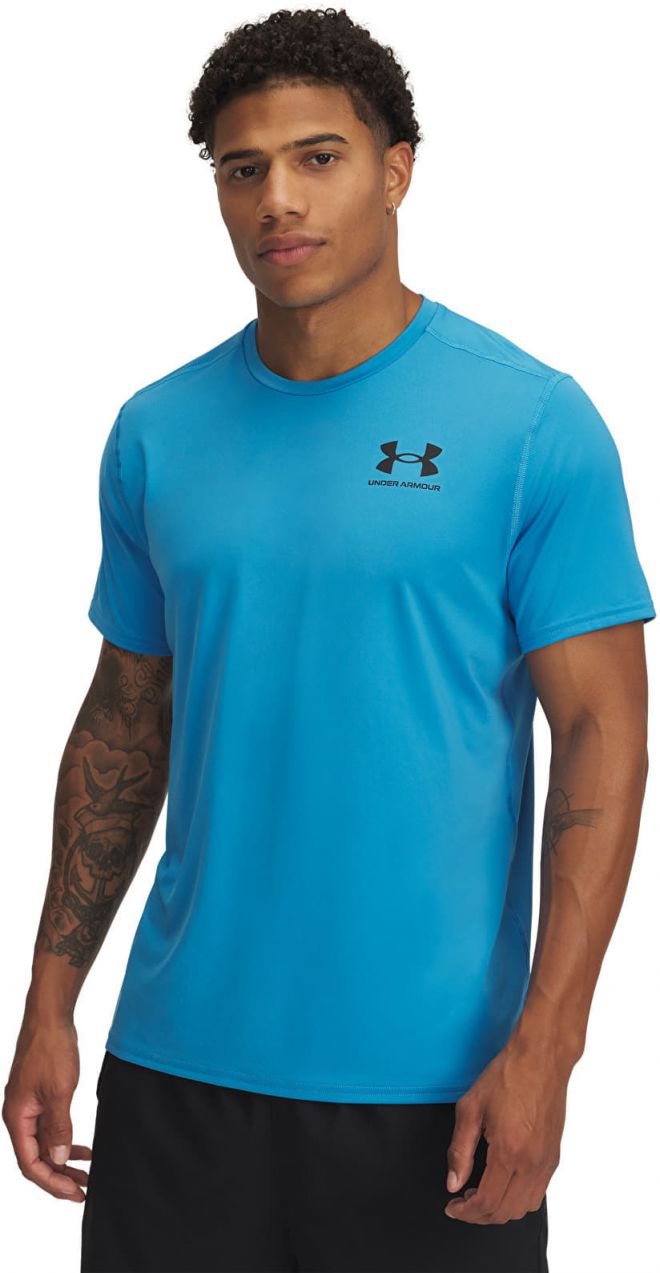 Tričko Under Armour Heatgear Fitted SS Tee Ether Blue/ Black S