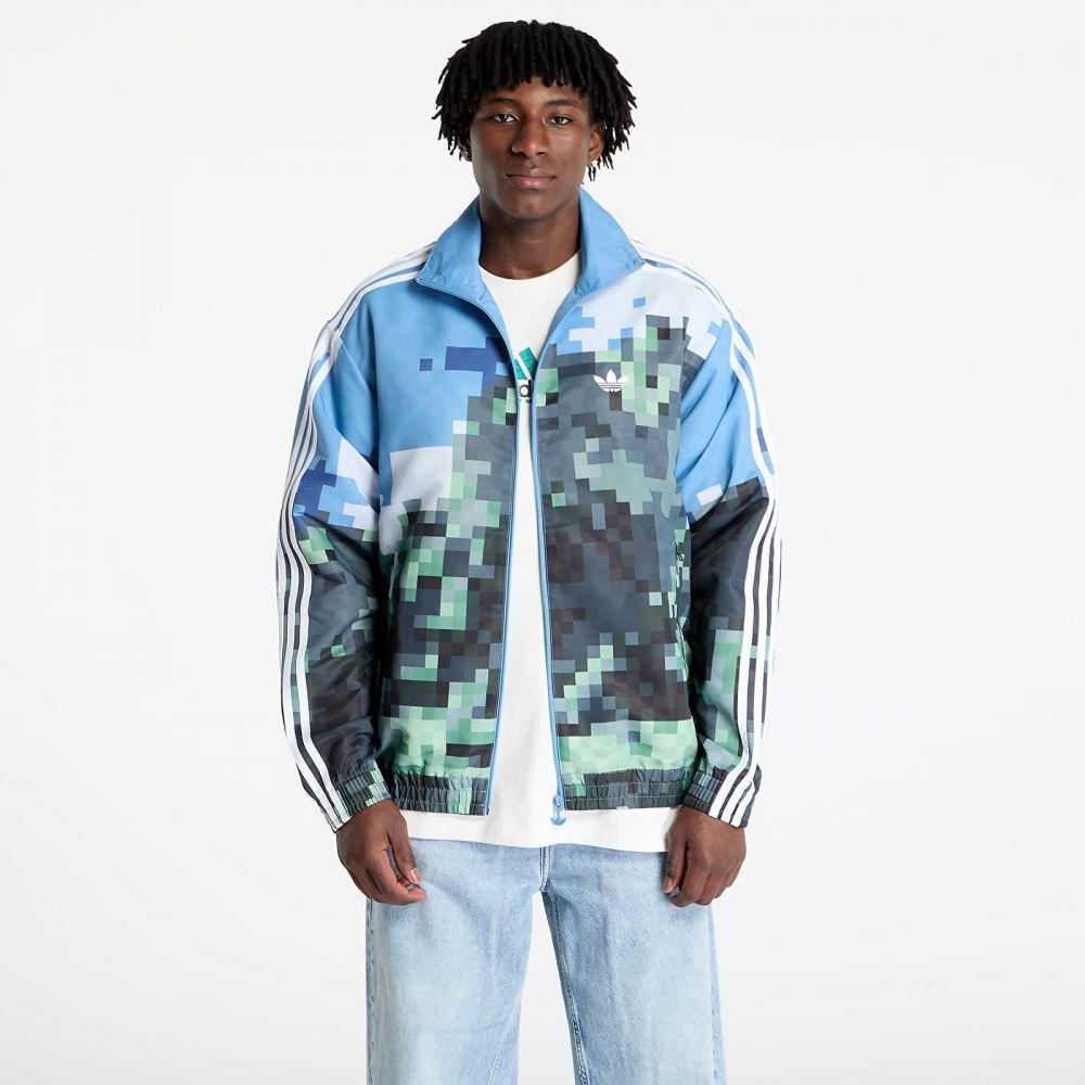 Bunda adidas x Minecraft Tracktop Blue/ Hazy Blue/ Magic Lime XXL