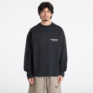 Tričko Fear of God Essentials Classic Fit Long Sleeve Tee Jet Black XL