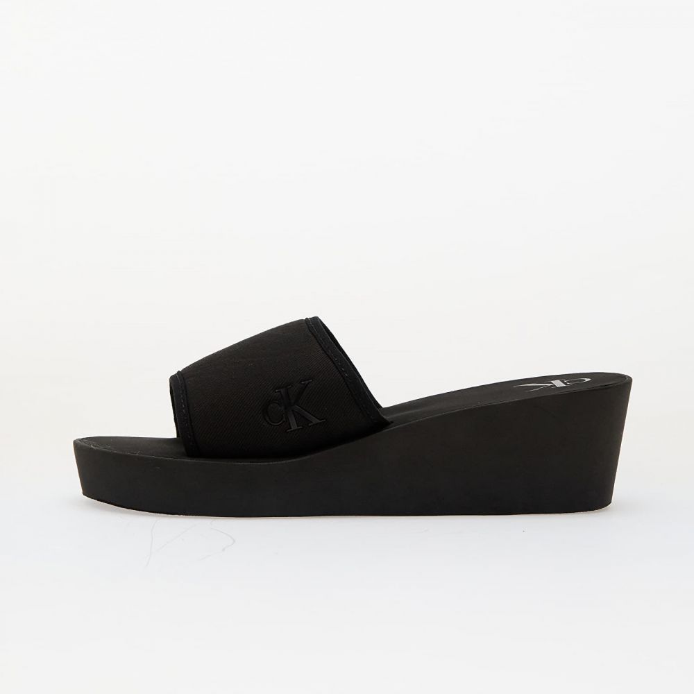 Tenisky Calvin Klein Jeans Beach Wedge Slide Ca Black EUR 37