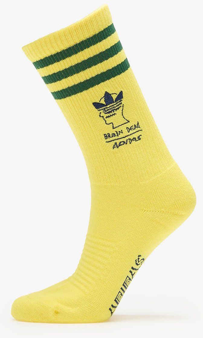 adidas x Brain Dead Sock 1-Pack Yellow/ Bright Yellow/ Amazon Green M