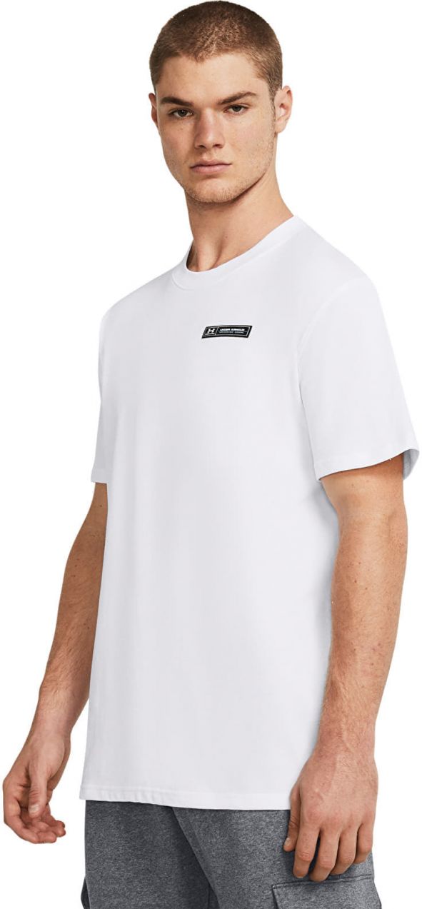 Tričko Under Armour HW ARMOUR LABEL SS Tee White/ Black L