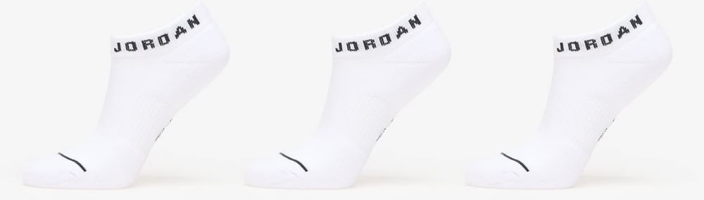 Jordan Dri-FIT Everyday No-Show Socks 3-Pack White/ Black L