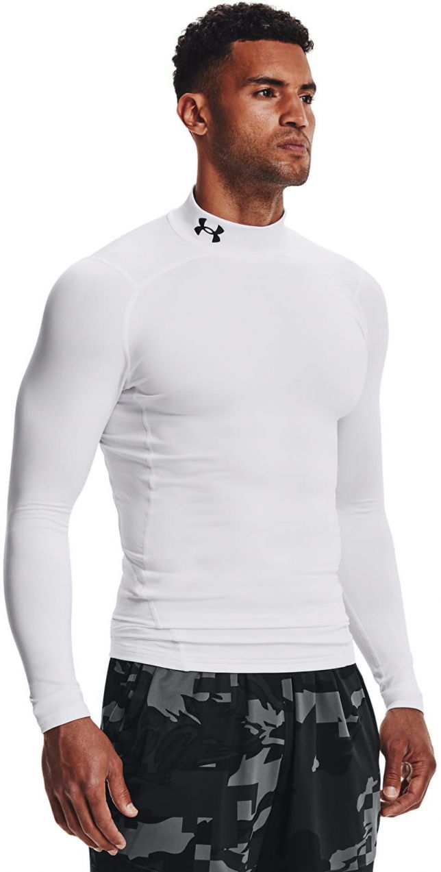 Tričko Under Armour CG Armour Comp Mock White/ Black L