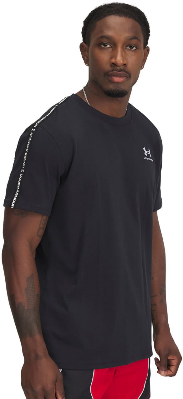 Tričko Under Armour Icon HWT Tee Taping Black/ White L