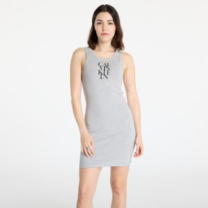 Calvin Klein Jeans Sl Cotton 1X1 Rib Dress Gray XS