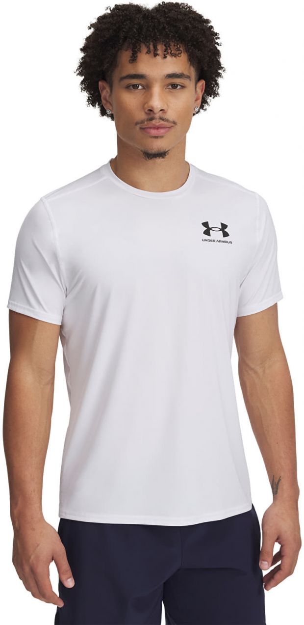 Tričko Under Armour Heatgear Fitted SS Tee White/ Black L
