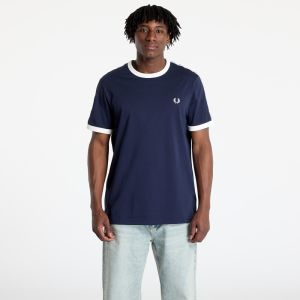 Tričko FRED PERRY Taped Ringer T-Shirt Carbon Blue XXL
