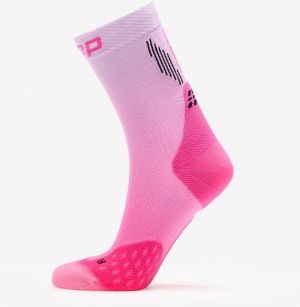 CEP Mid Cut Gradient Socks Pink/ Lilac Fade L