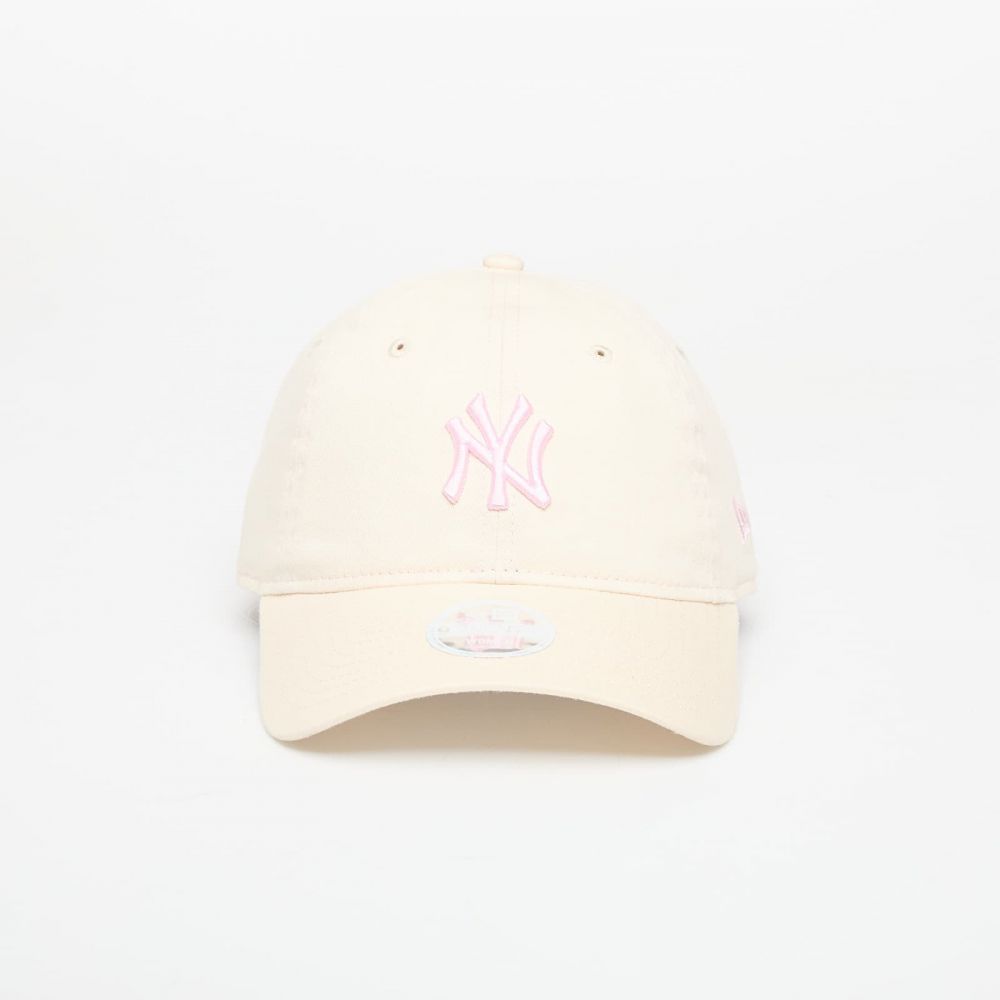Šiltovka New Era New York Yankees Womens MLB Contrast Stitch 9TWENTY Adjustable Cap Light Cream/ Pink Rouge Universal