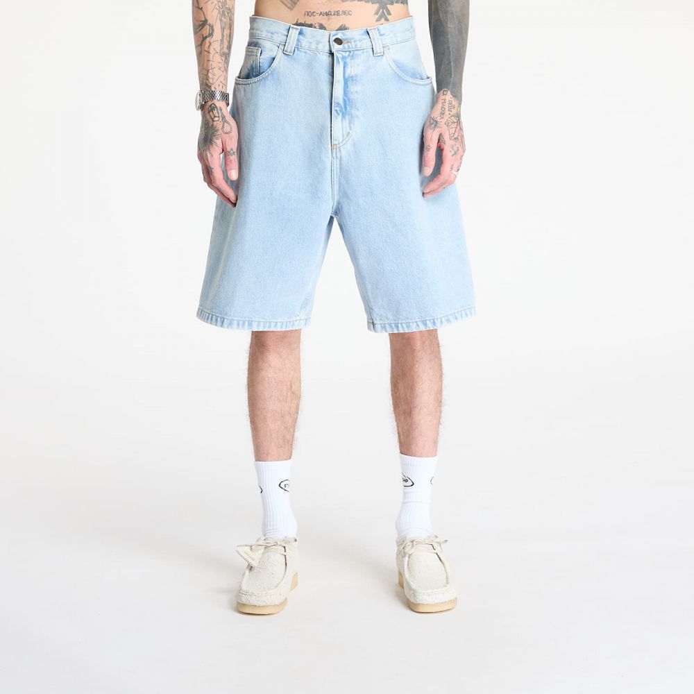 Carhartt WIP Brandon Short Blue Heavy Stone Bleached L