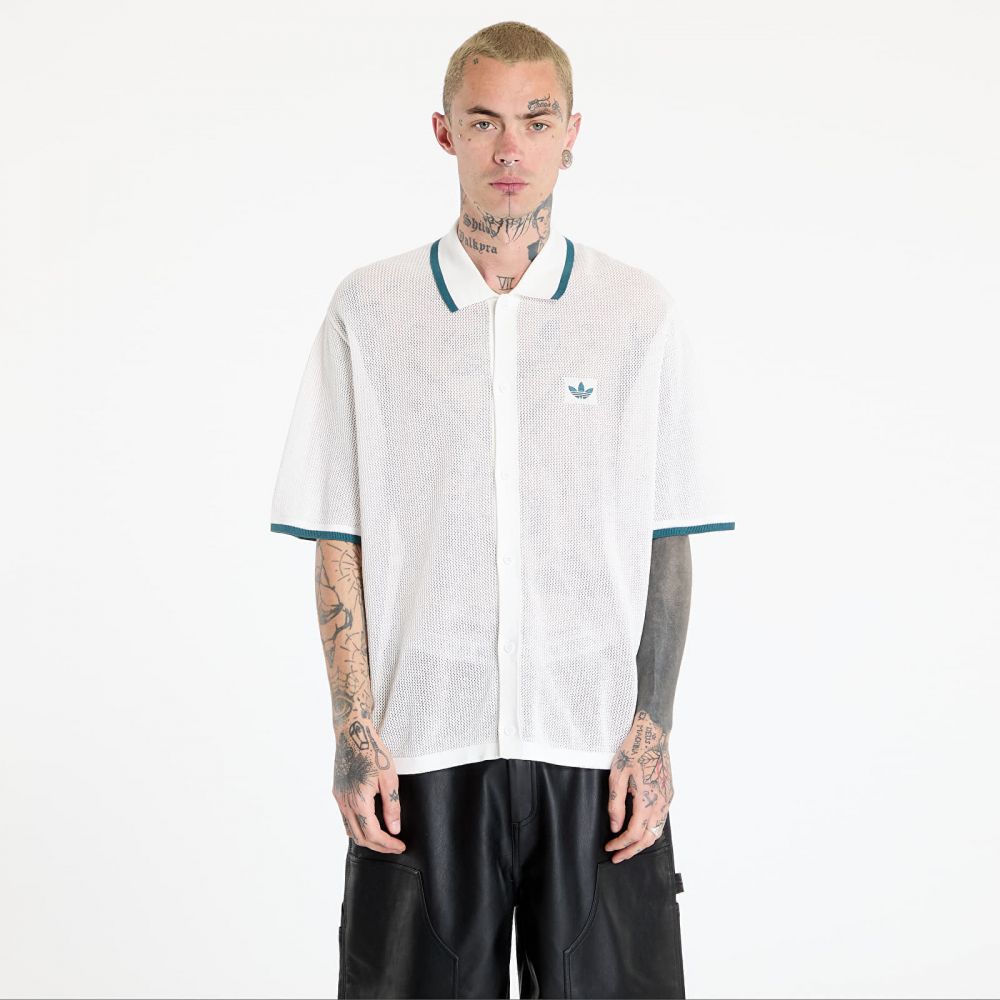 Košeľa adidas Button Down Knitted Shirt White/ Wonder White L