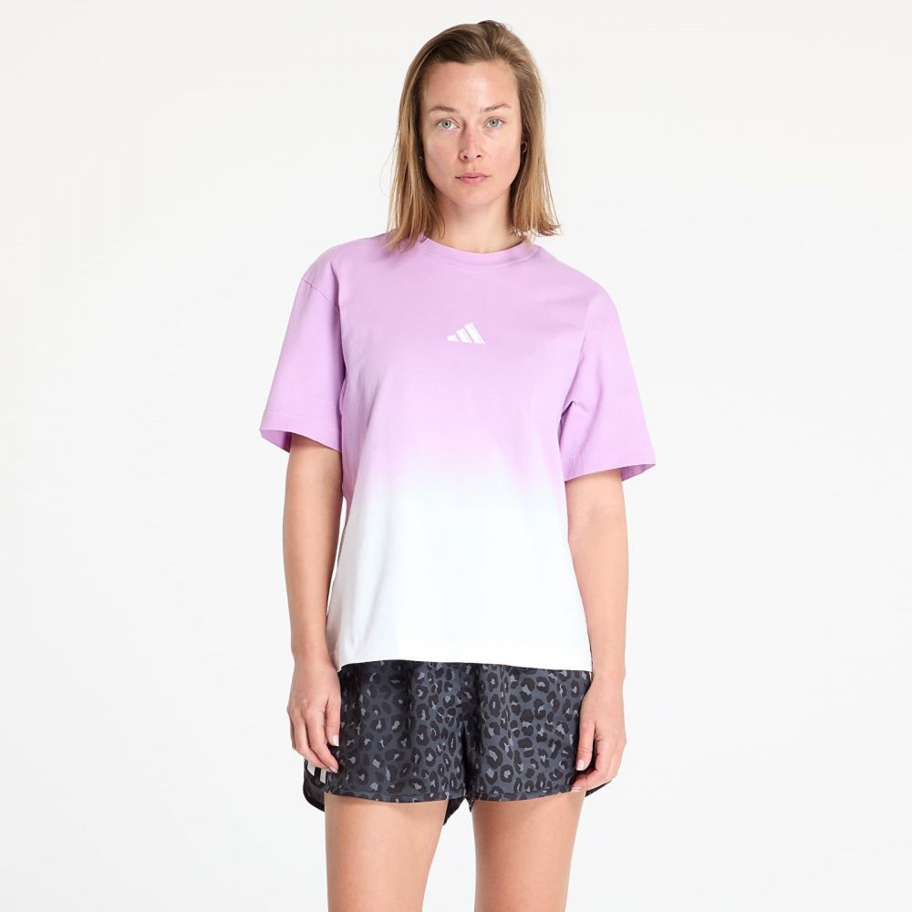 Tričko adidas All Szn Loose Dip Dye T-Shirt White/ Bliss Lilac M