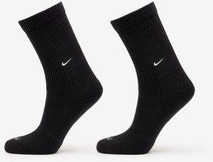 Nike Dri-FIT Everyday Cushioned Crew Socks (2 Pairs) Black/ White L