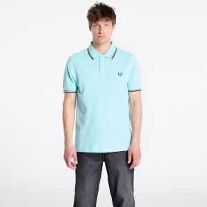 Tričko FRED PERRY Twin Tipped Shirt Mint Blue/ Olive Mint/ French Navy M