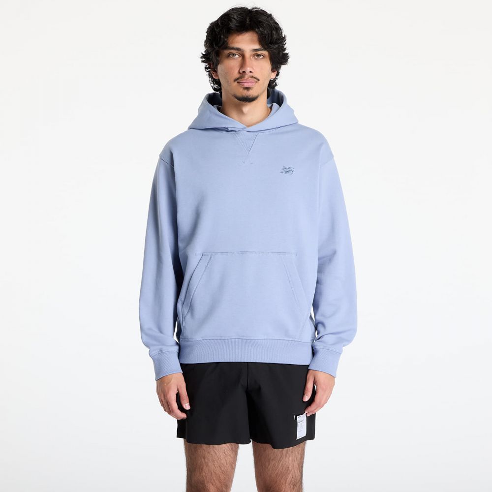 Mikina New Balance Athletics French Terry Crew Hoodie Dusk Shower L