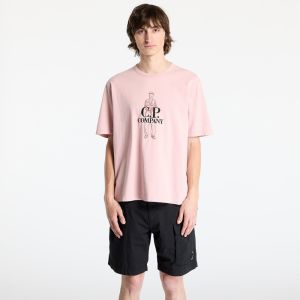 Tričko C.P. Company 1020 Jersey Logo T-Shirt Misty Rose Pink L