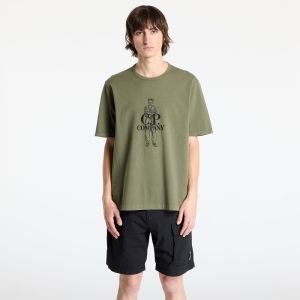 Tričko C.P. Company 1020 Jersey Logo T-Shirt Thyme Green M