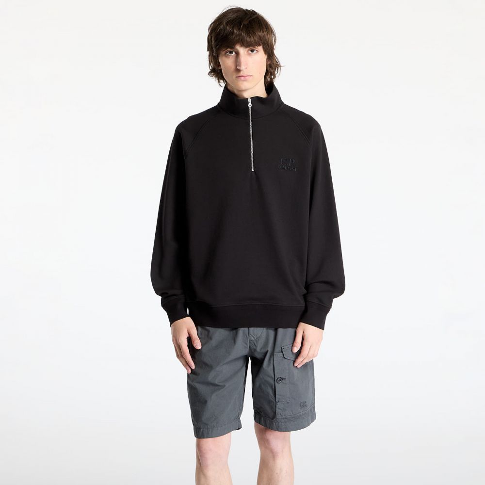 Mikina C.P. Company Diagonal Raised Fleece Sweatshirt Black L