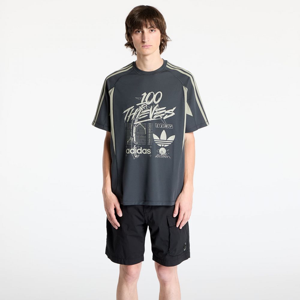 Tričko adidas x 100 Thieves T-Shirt Dark Grey/ Carbon L