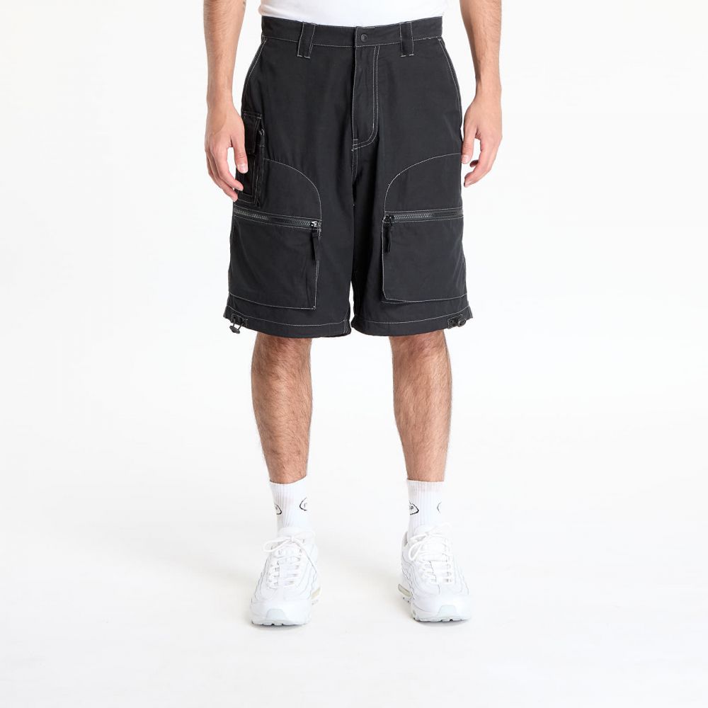 PLEASURES Raider Cargo Shorts Black 28