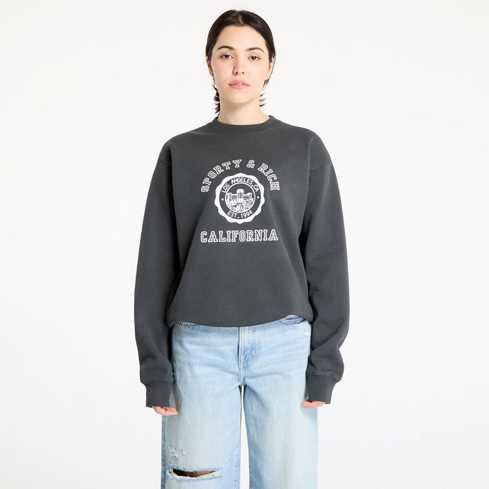 Mikina Sporty & Rich California Emblem Crewneck Faded Black L