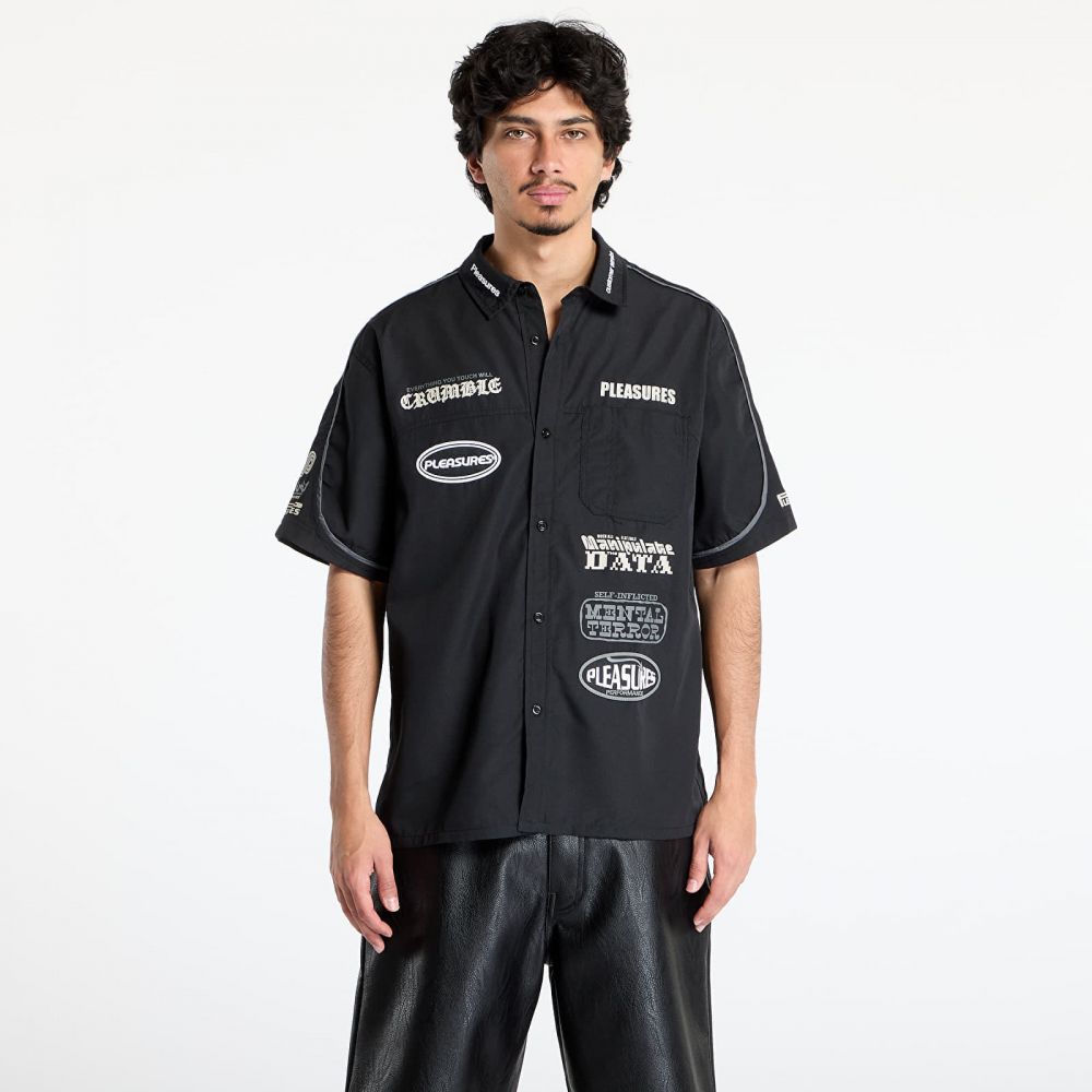 Košeľa PLEASURES Terror Button Up Black M