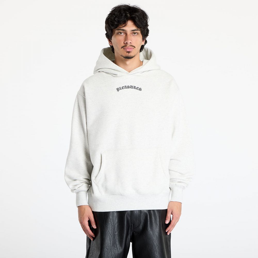 Mikina PLEASURES Neural Hoodie Grey Mélange XXL