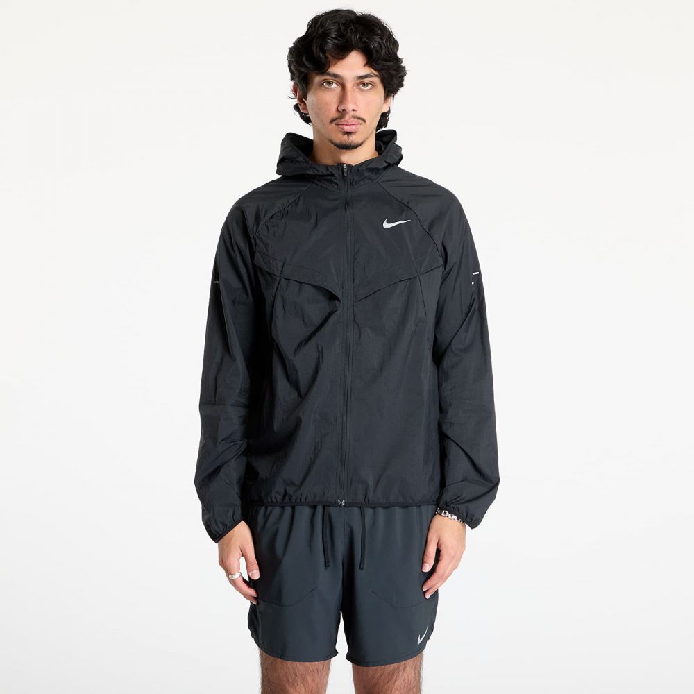 Bunda Nike Stride Men's Repel UV Running Jacket Black/ Black/ Reflective Silv L