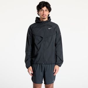 Vetrovka Nike Stride Men's Repel UV Running Jacket Black/ Black/ Reflective Silv L