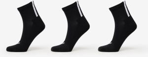 adidas Quarter 3 Back Stripes Socks 3-Pack Black/ White L