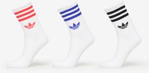 adidas 3-Stripes Crew Socks 3-Pack White/ Black/ Clear Pink S