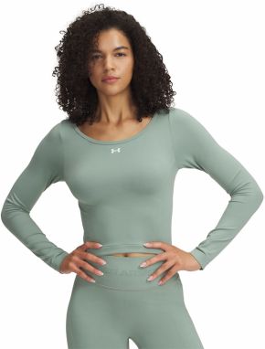 Tričko Under Armour Vanish Seamless LS Tee Silica Green/ White L