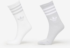 adidas 3-Stripes Glitter Crew Socks 2-Pack Silver Met. M